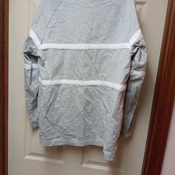 Mens Nike Swoosh Spell Out Long Sleeve Polo Rugby Shirt Size Large Vintage Y2K - Picture 7 of 10